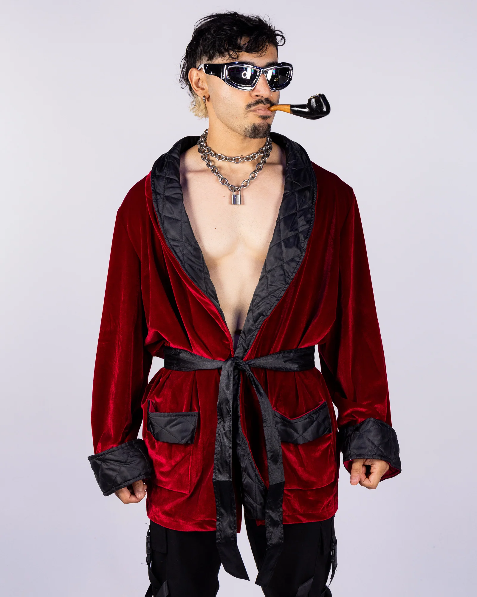 Mansion Bachelor Men's 3pc Burgundy Costume - Image 5