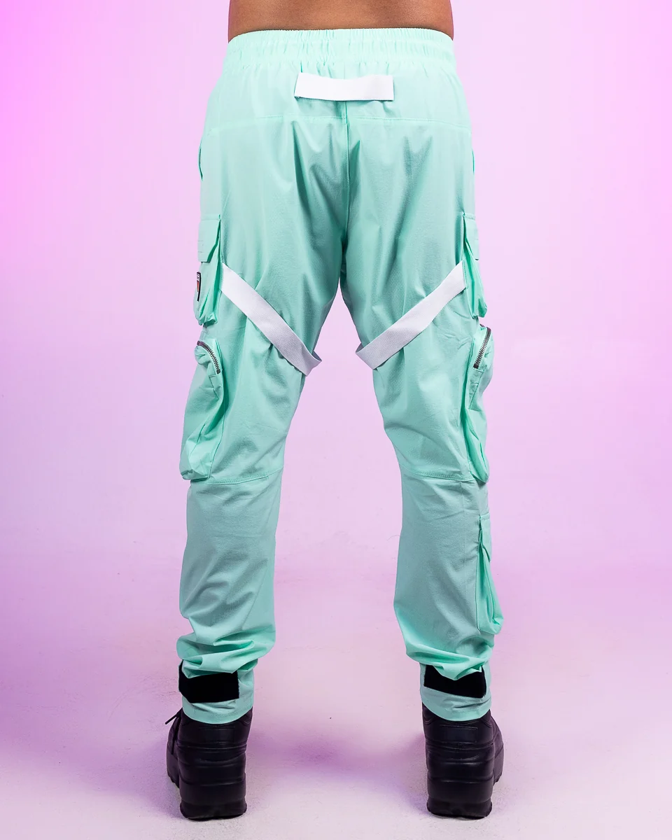Mint Green Unisex Strap Cargo Pants - Image 3