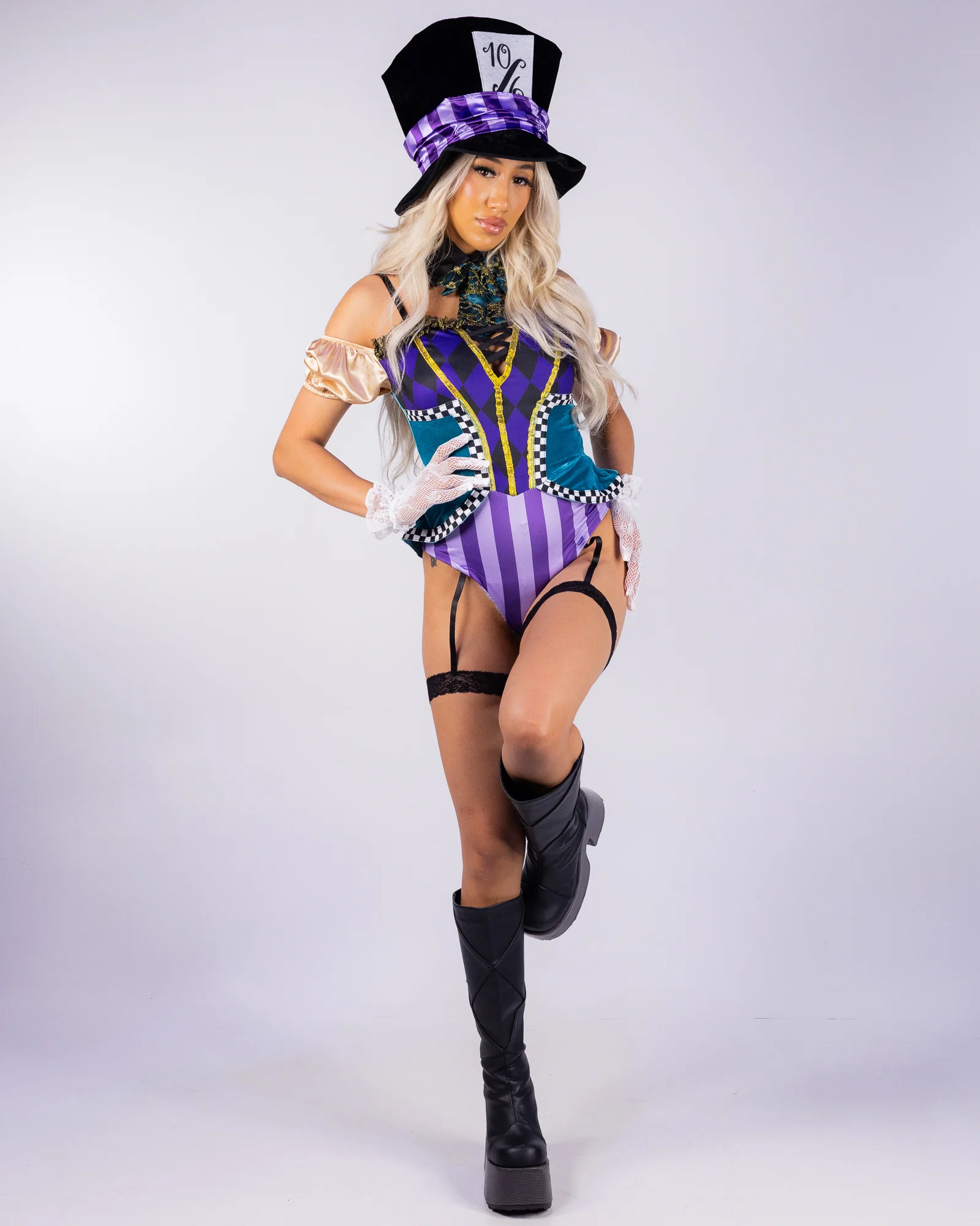 Mischievous Mad Hatter Women's 3pc Costume - Image 5