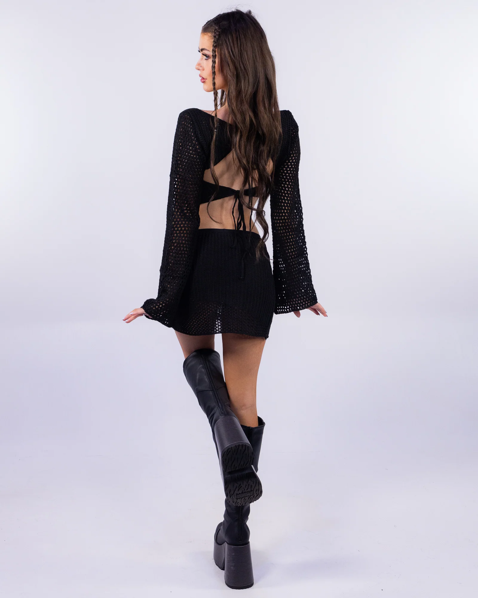 Miss Understood Women's 2pc Black Knit Skirt Set - Image 3