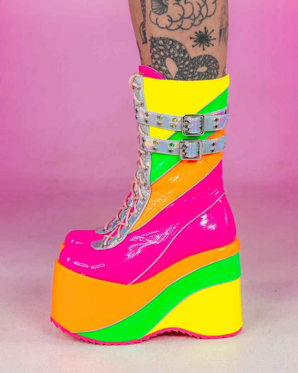 Neon Lites Platform Boots - Image 4