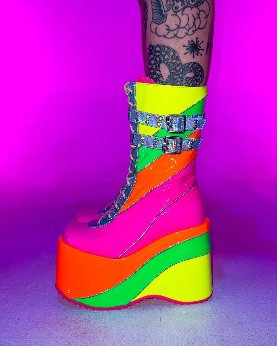 Neon Lites Platform Boots - Image 7