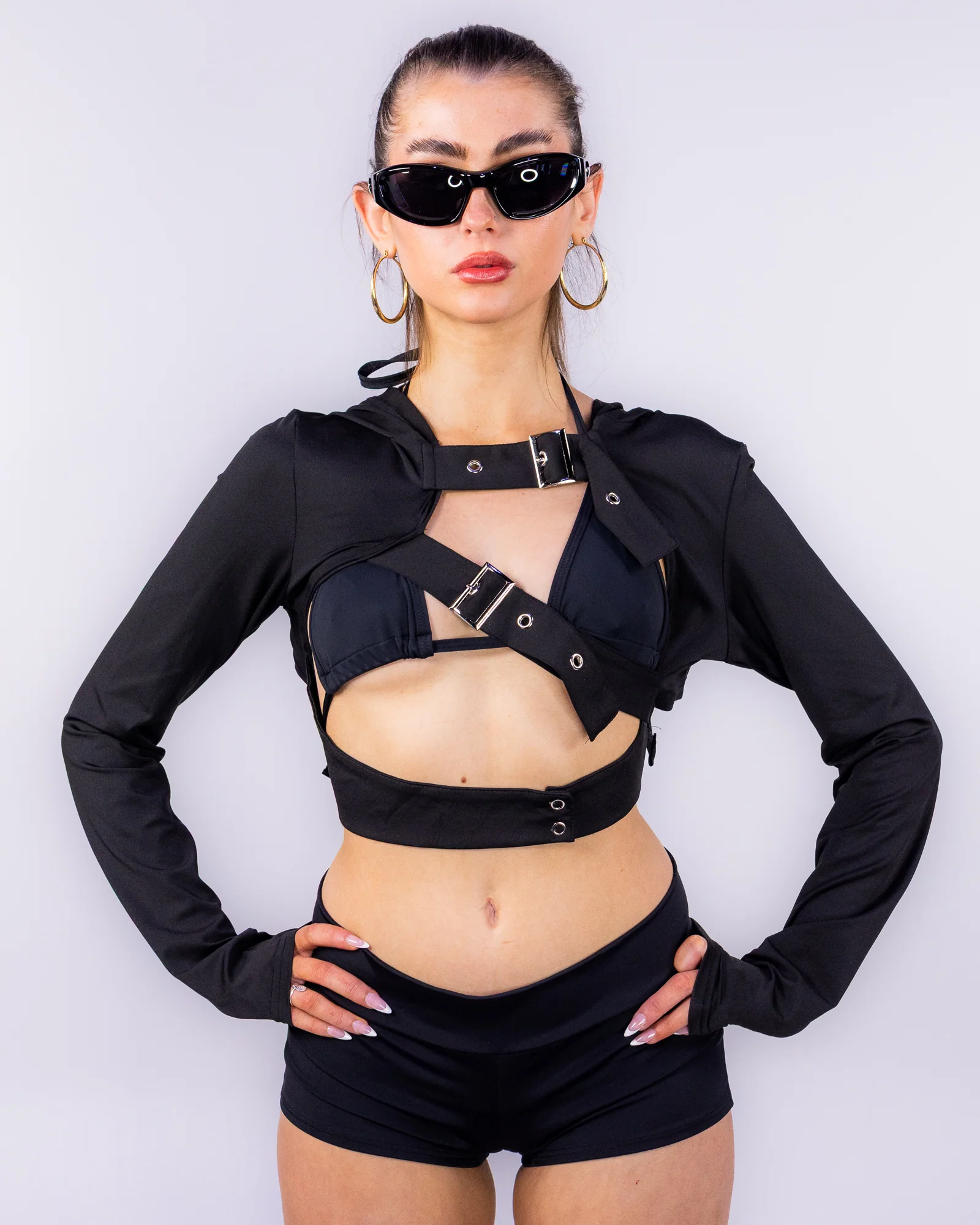 Night Creed Women's Black Hooded Shrug - Image 5