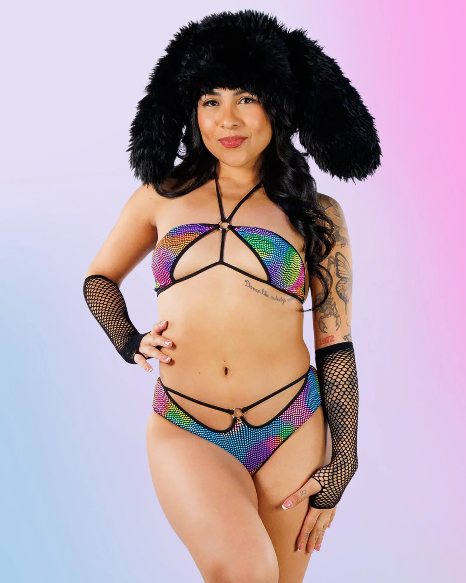 Pixelated Women's Multicolor Bikini Set