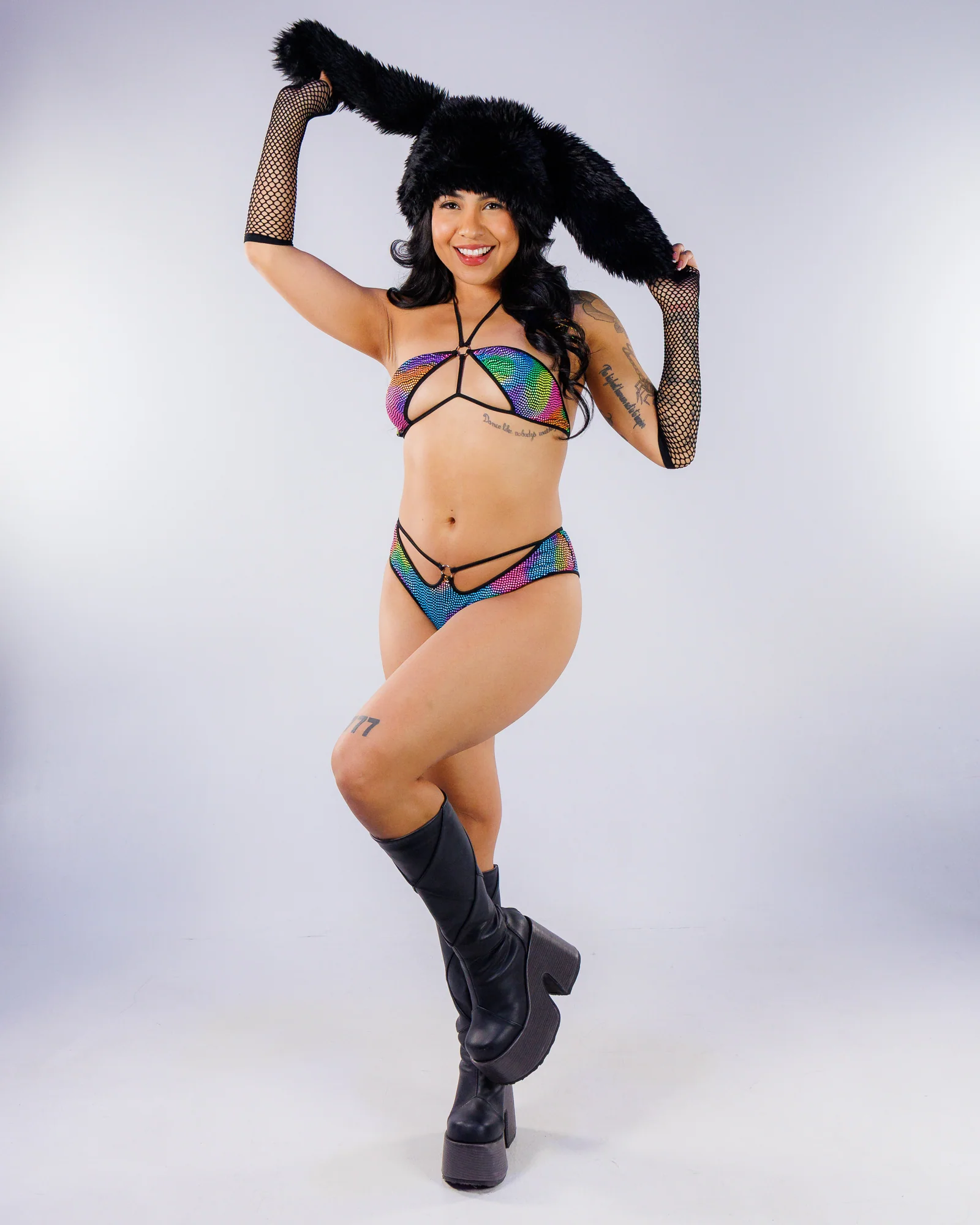 Pixelated Women's Multicolor Bikini Set - Image 3