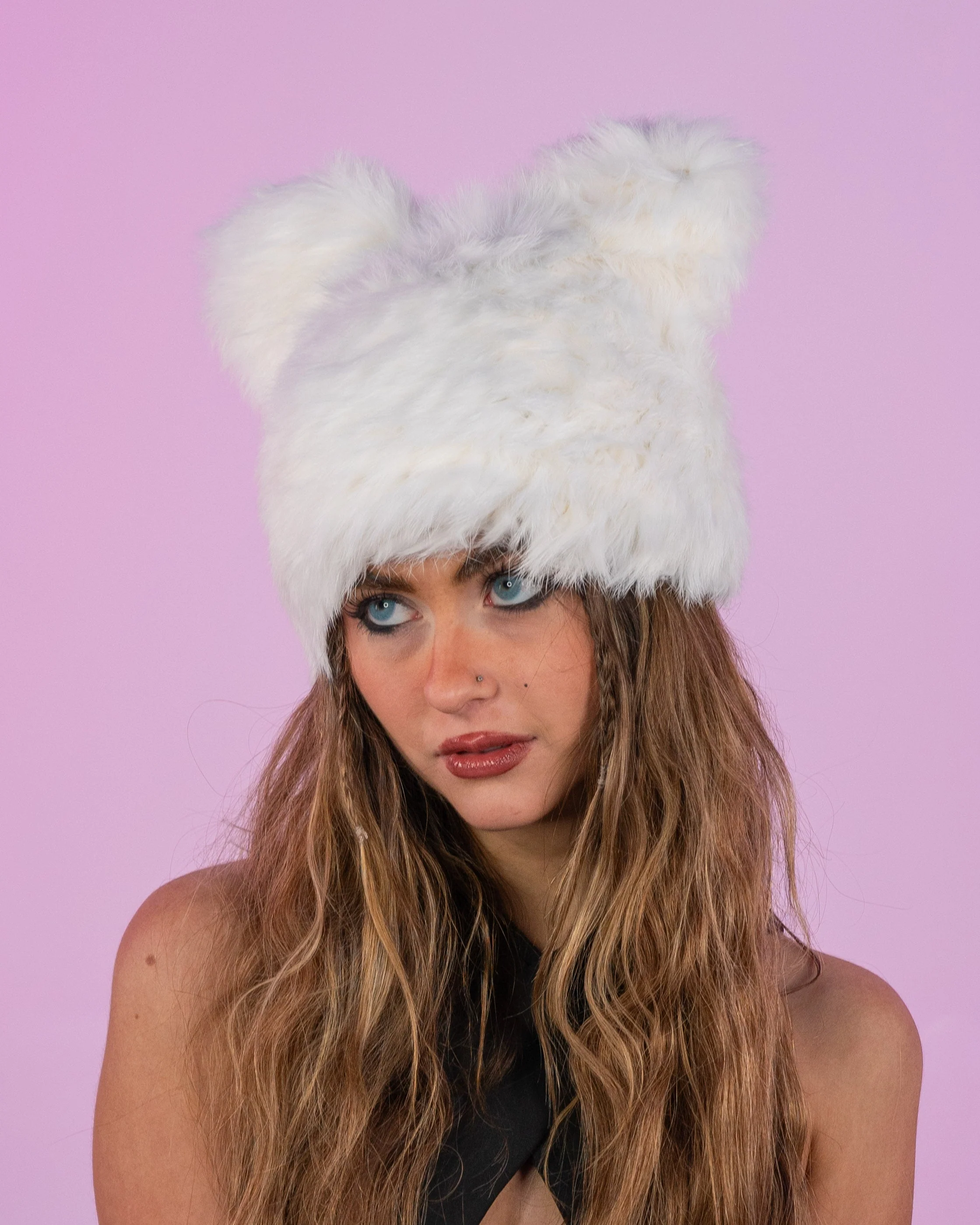 Plushy Animal Ear Fuzzy Headband - Image 2