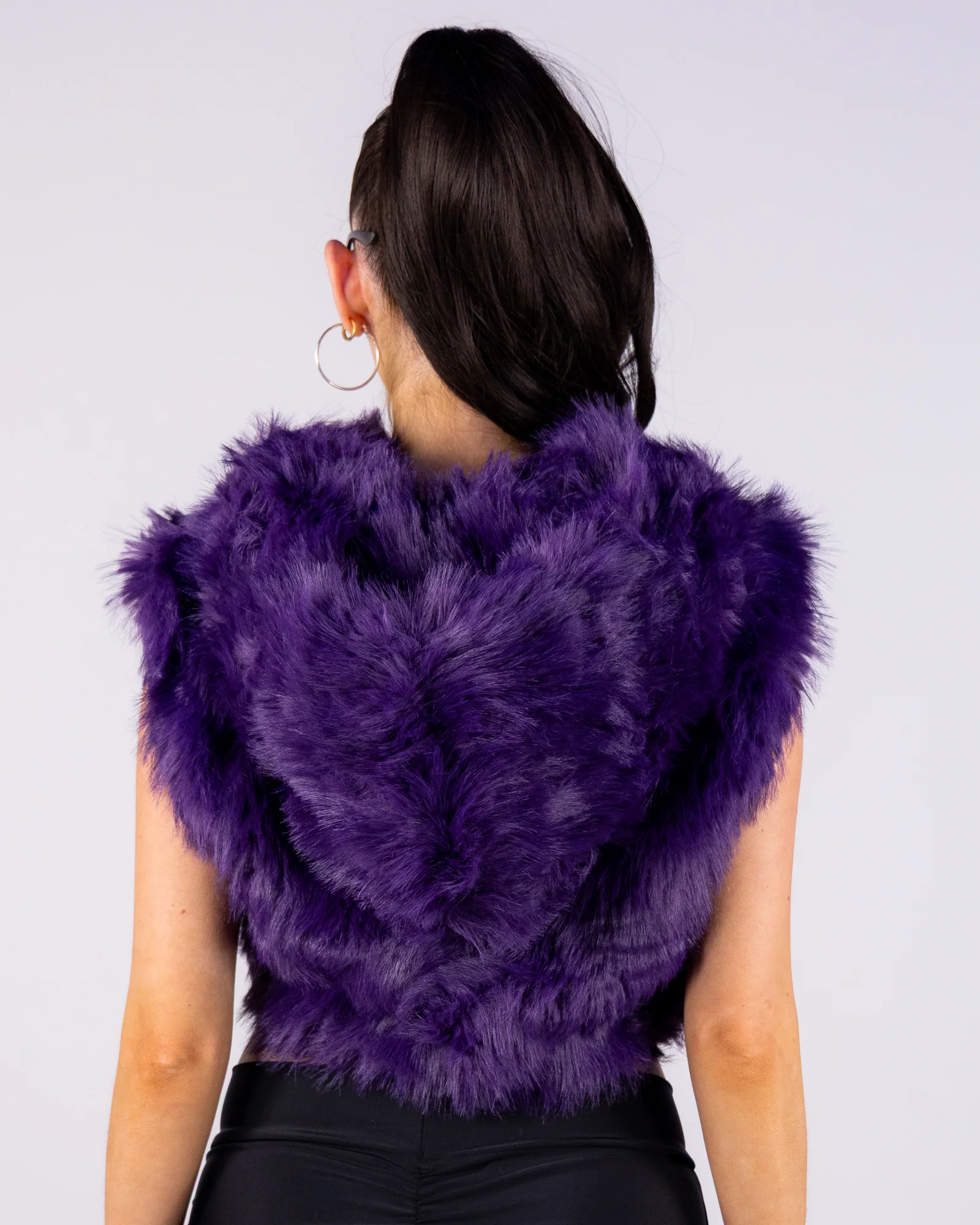 Posh In Purple Women's Faux Fur Vest - Image 5