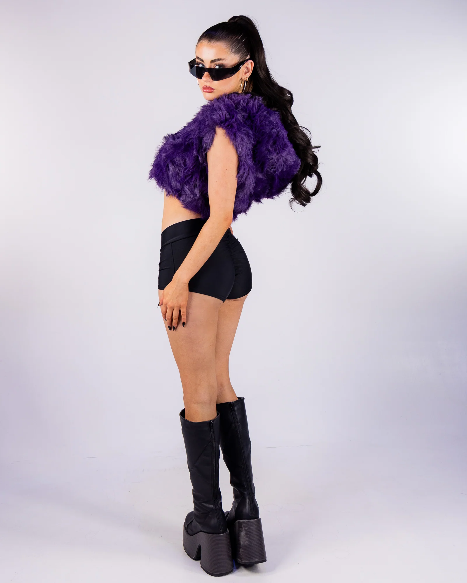 Posh In Purple Women's Faux Fur Vest - Image 8
