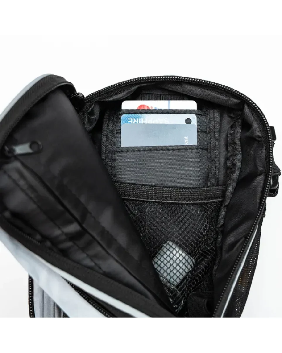 RAVERUNNER Silver Reflective No-Bounce Unisex Fanny Pack - Image 8