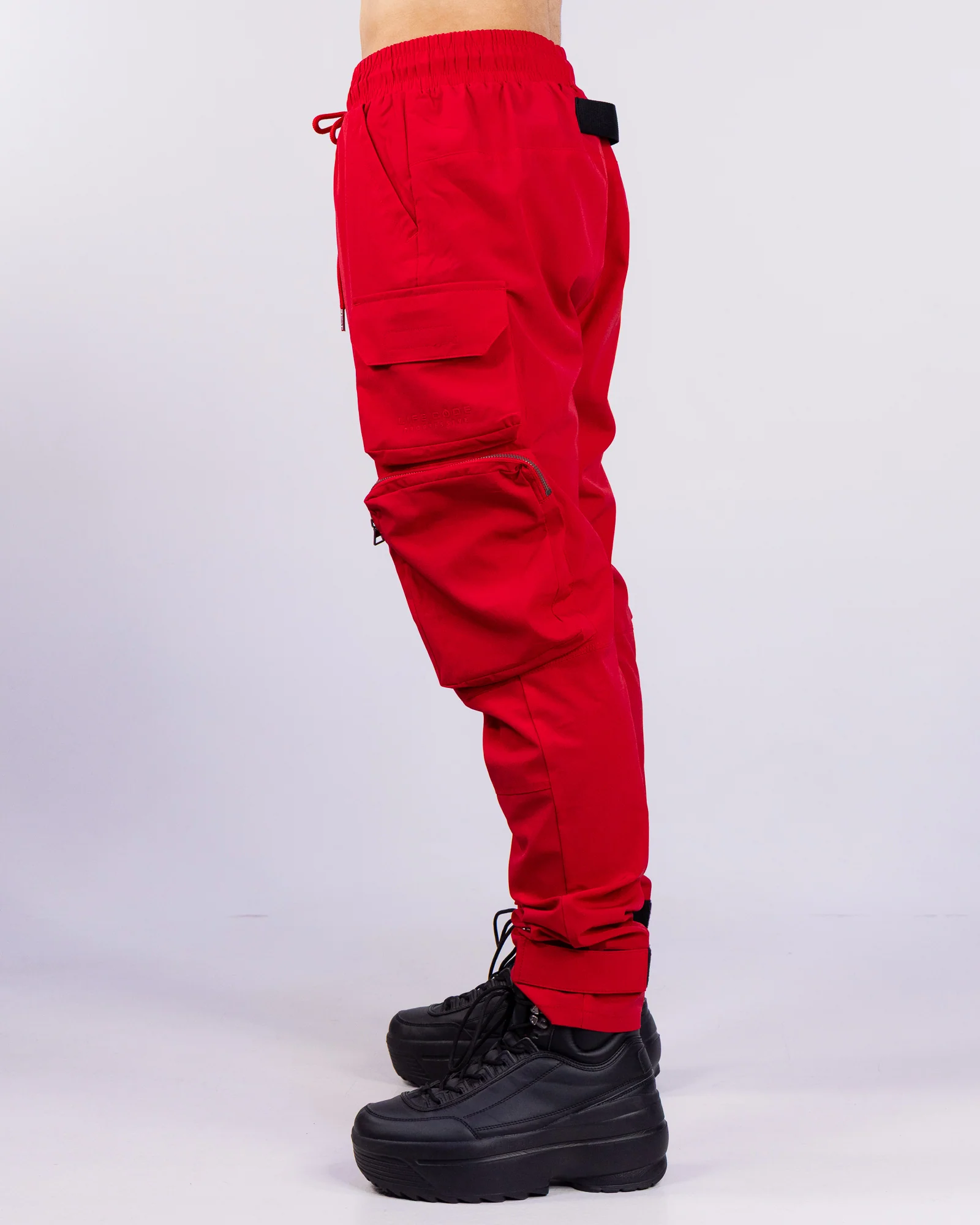 Red Unisex Cargo Pants - Image 4