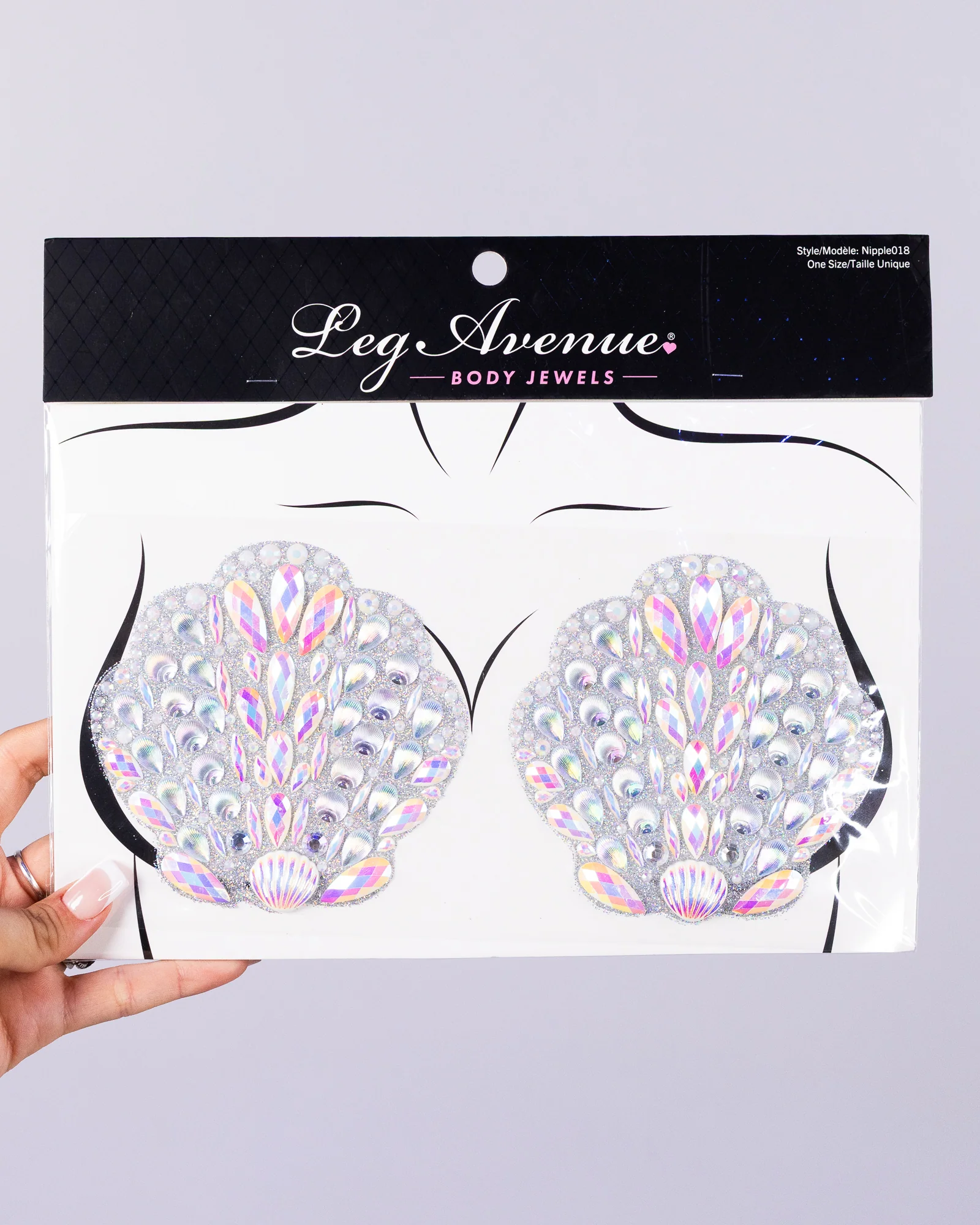 Rhinestone Shell Women's Nipple Covers