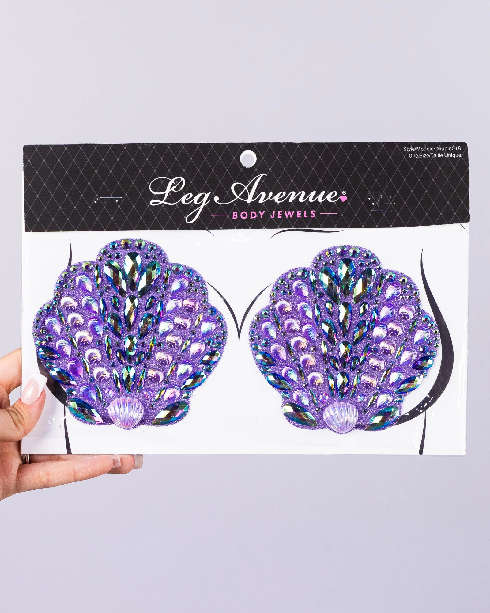 Rhinestone Shell Women's Nipple Covers - Image 2