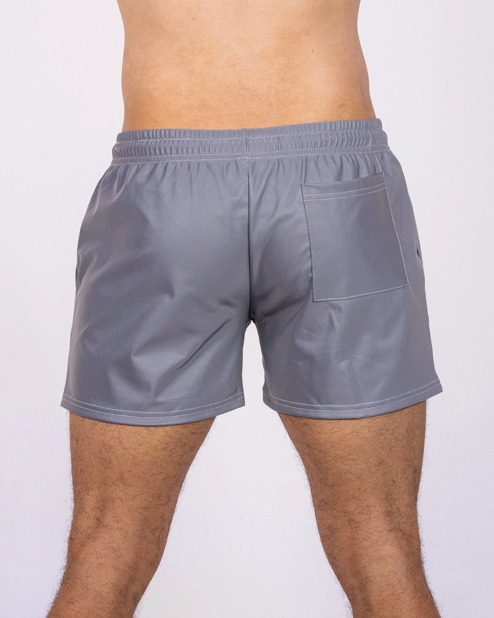 Silver Flash Reflective Drawstring Shorts - Image 5