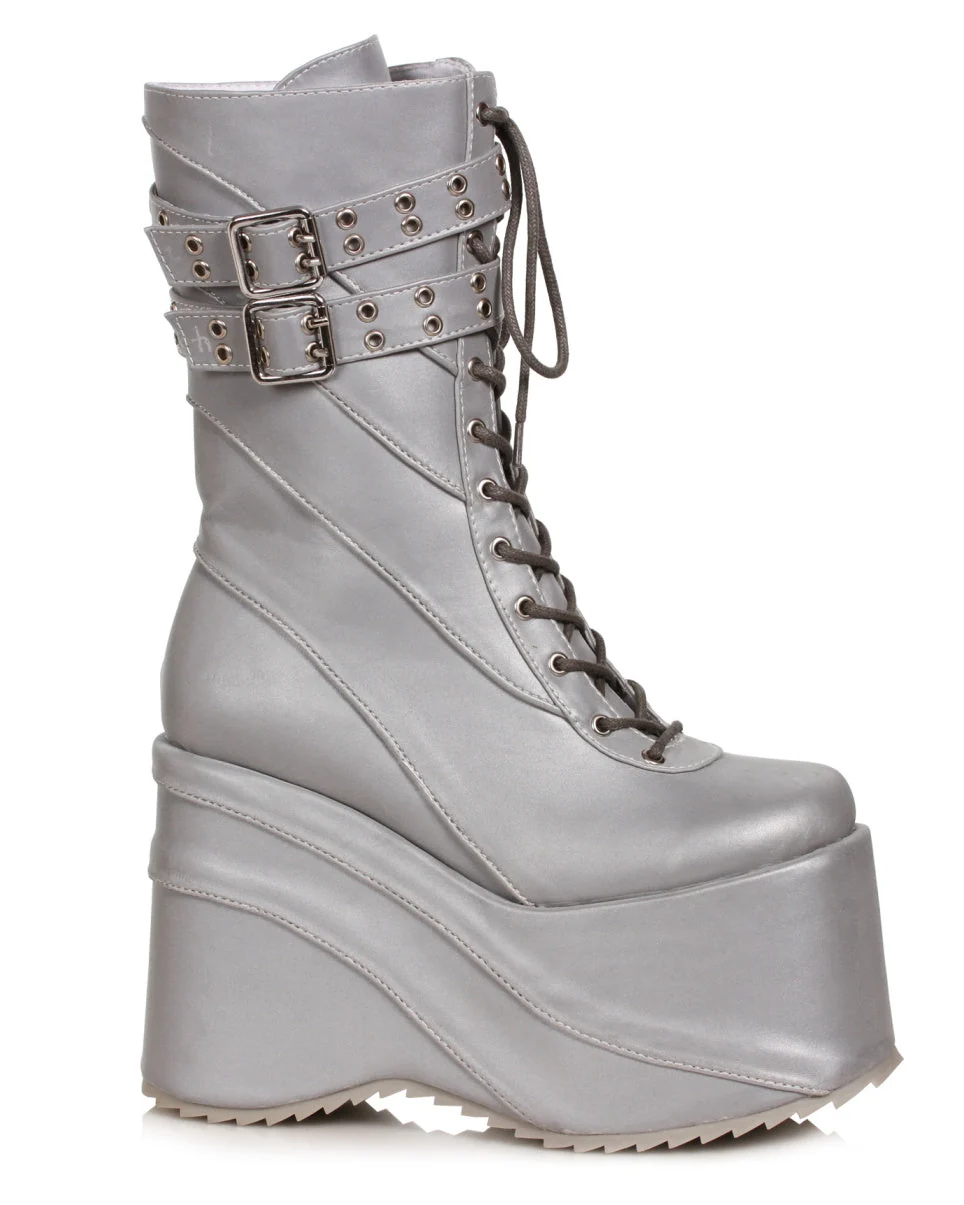 Silver Stardust Platform Boots - Image 9