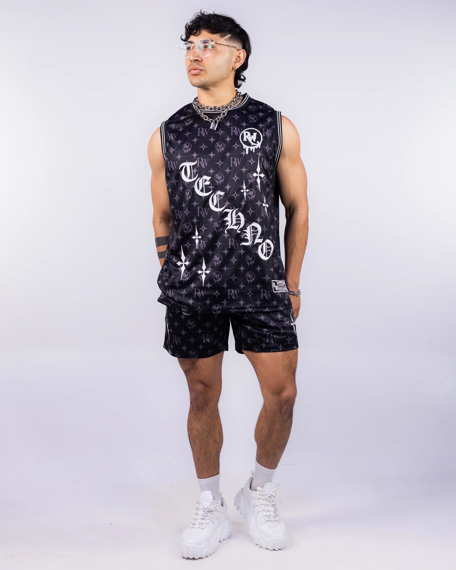Techno Forever Men's Black Basketball Jersey - Image 7