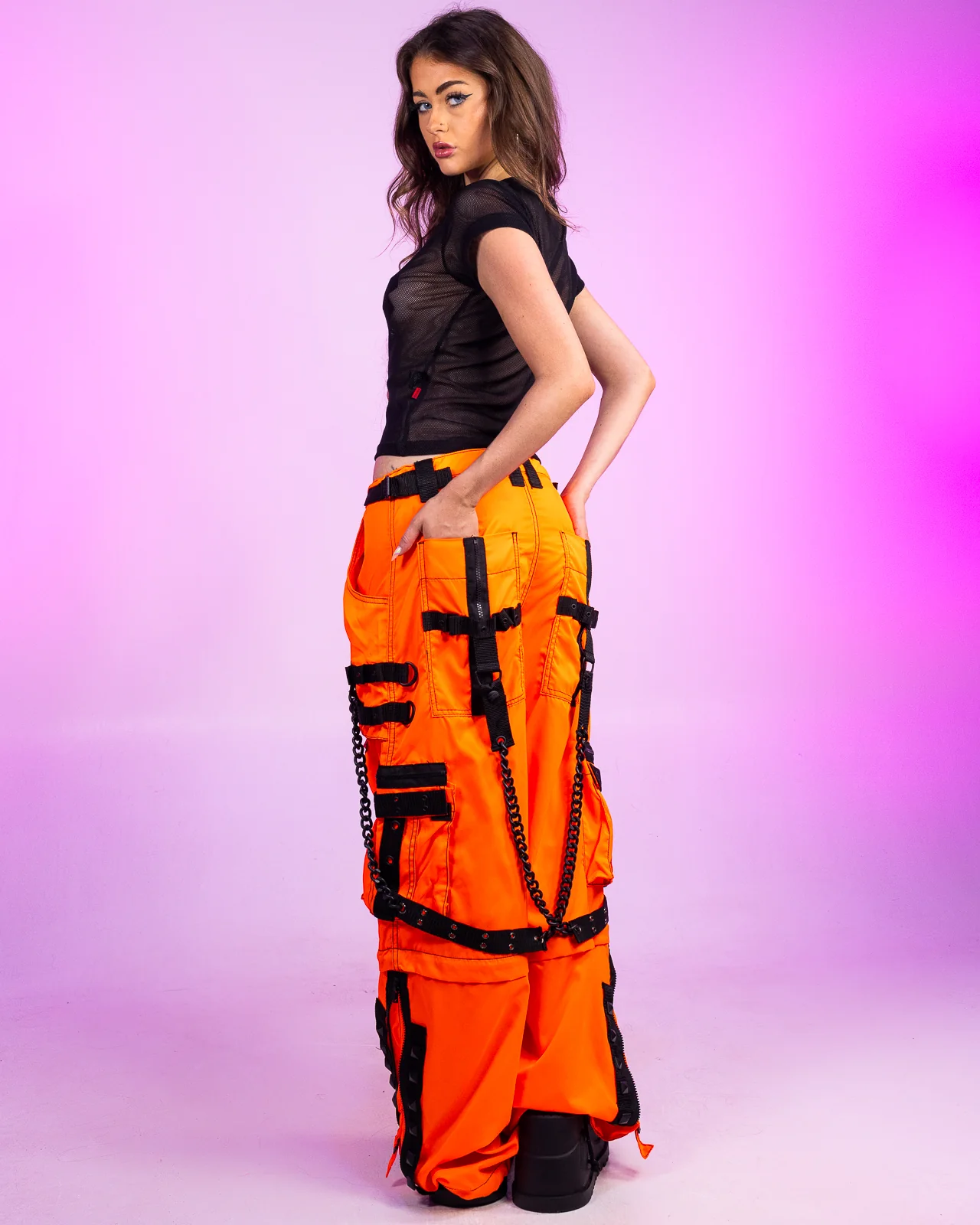 Tripp NYC Zip-Off Orange Space Out Pants - Image 6