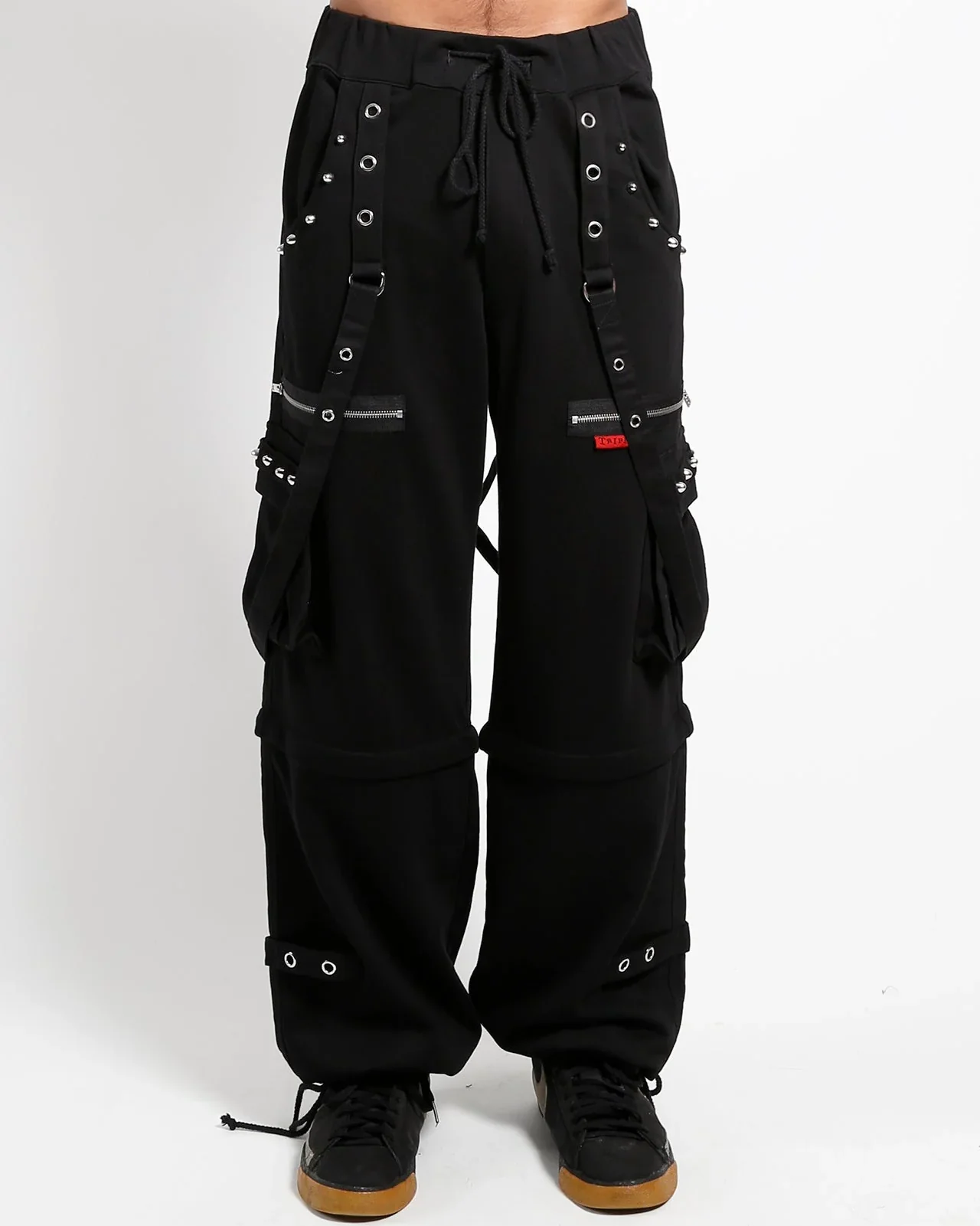 Tripp NYC Zip-Off Crush Knit Black Unisex Pant - Image 11