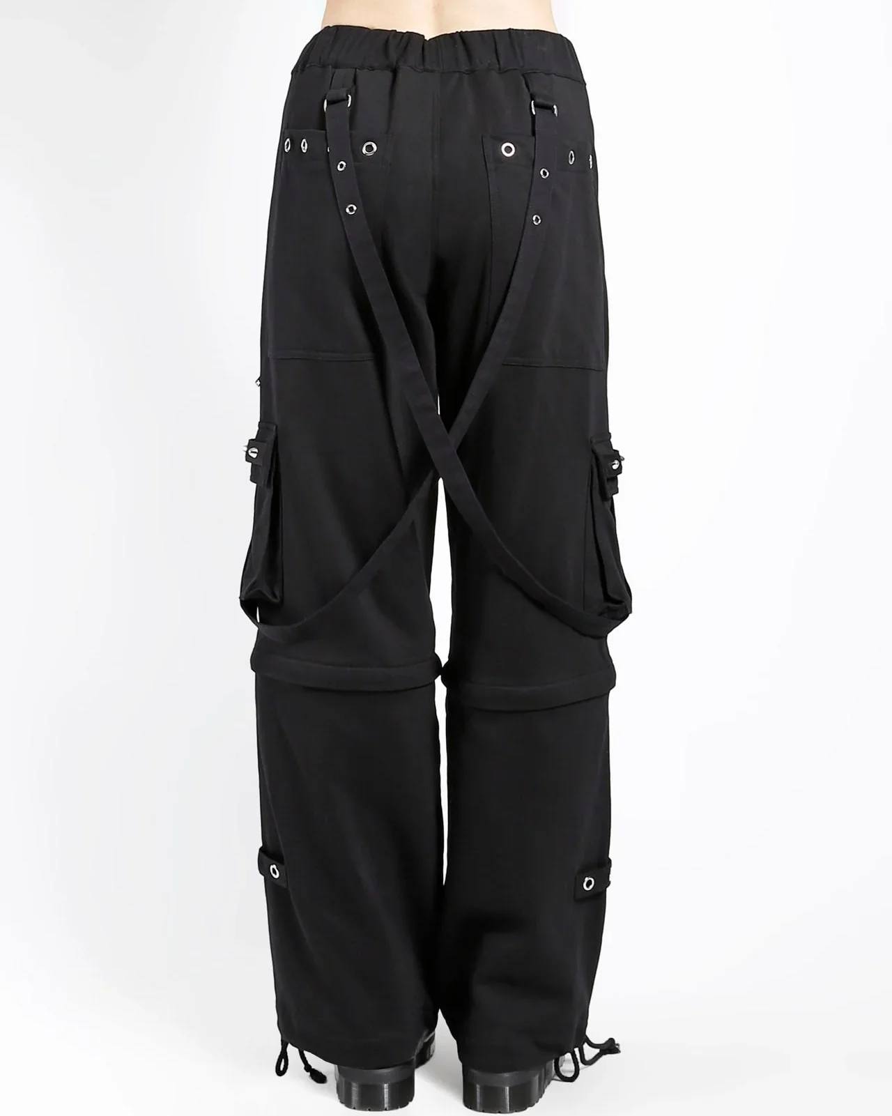 Tripp NYC Zip-Off Crush Knit Black Unisex Pant - Image 14