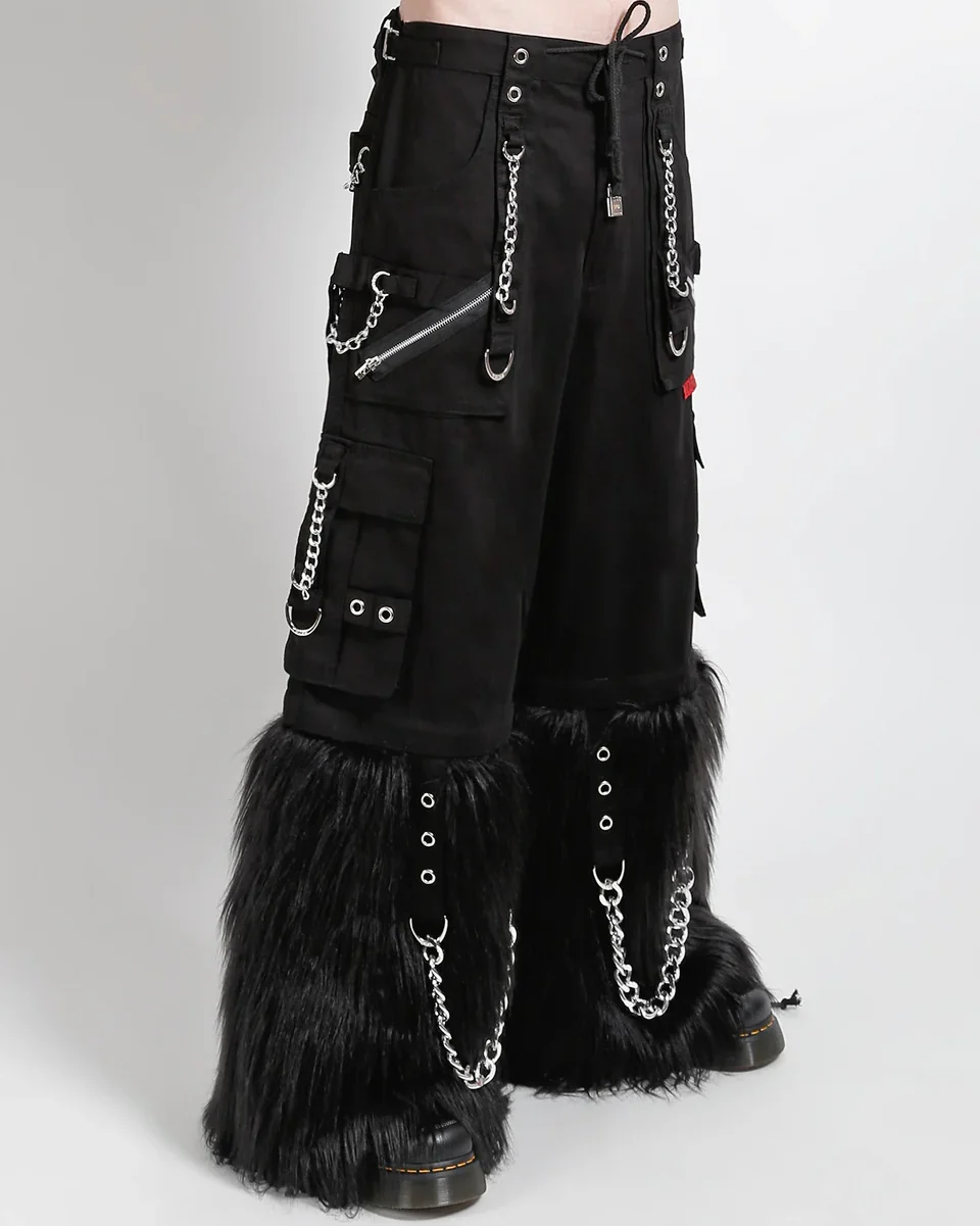 Tripp NYC Zip-Off Furtastic Black Unisex Pant - Image 3