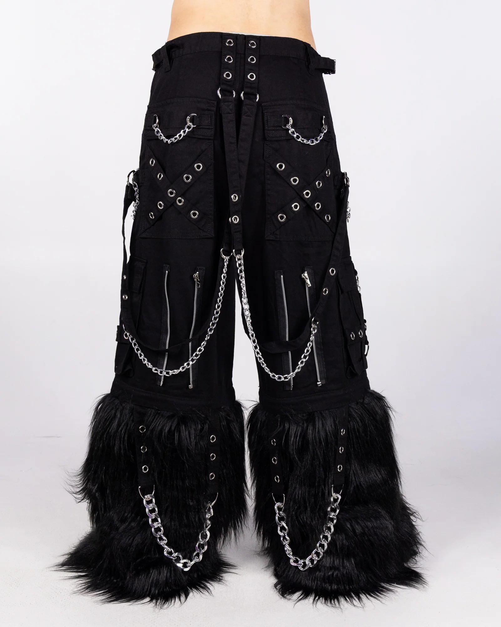 Tripp NYC Zip-Off Furtastic Black Unisex Pant - Image 5