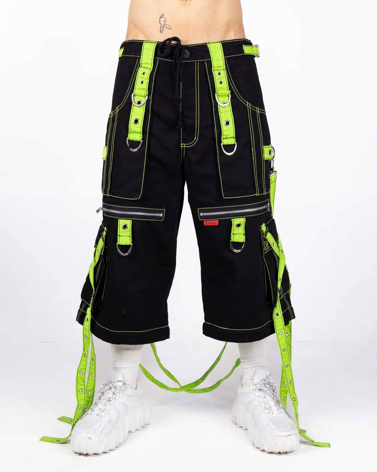 Tripp NYC Zip-Off Harness Dark Street Black/Lime Unisex Pant - Image 5