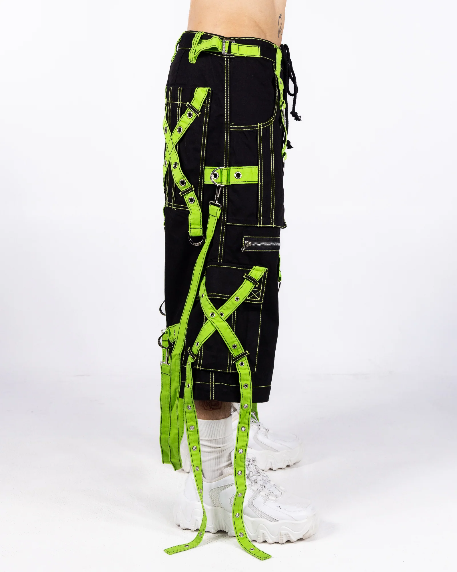 Tripp NYC Zip-Off Harness Dark Street Black/Lime Unisex Pant - Image 6