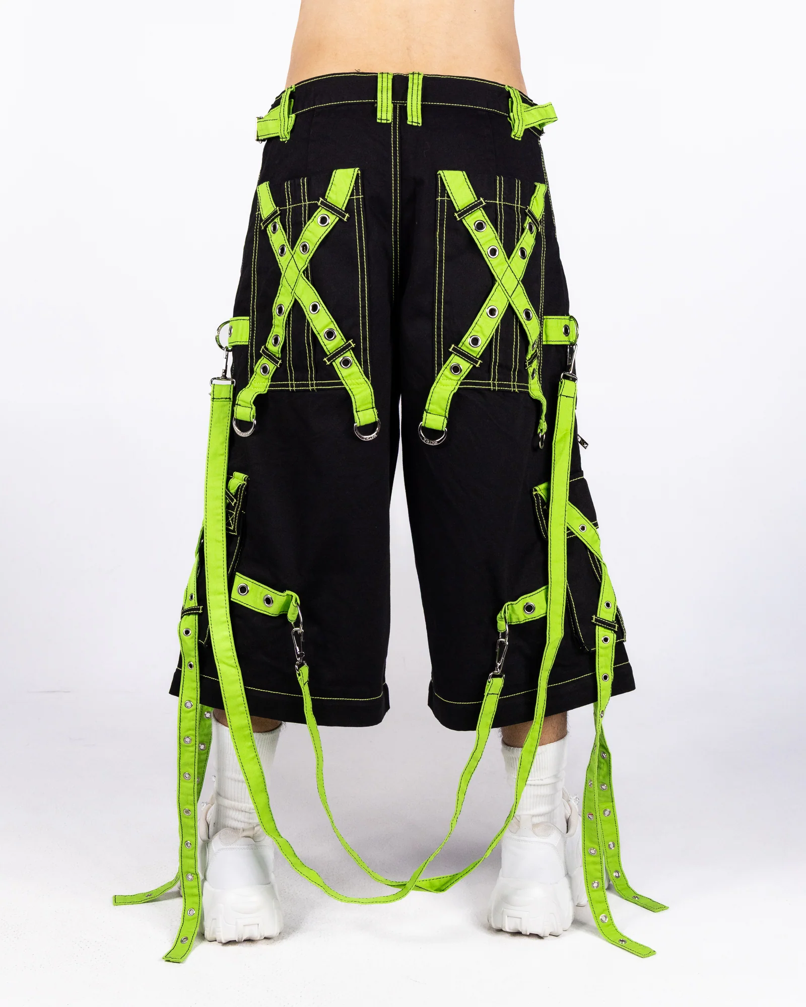 Tripp NYC Zip-Off Harness Dark Street Black/Lime Unisex Pant - Image 7