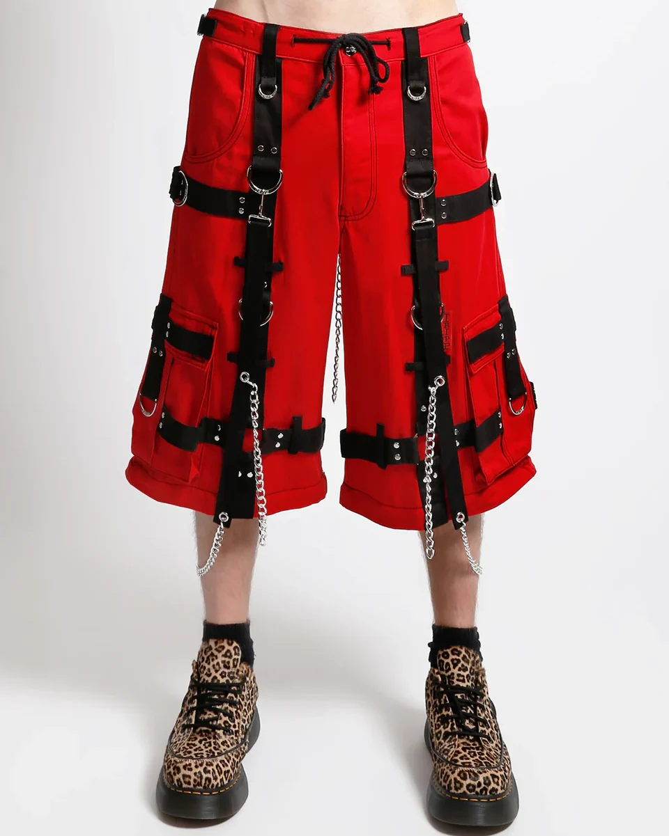 Tripp NYC Zip-Off Harness Dark Street Red/Black Unisex Pant - Image 2