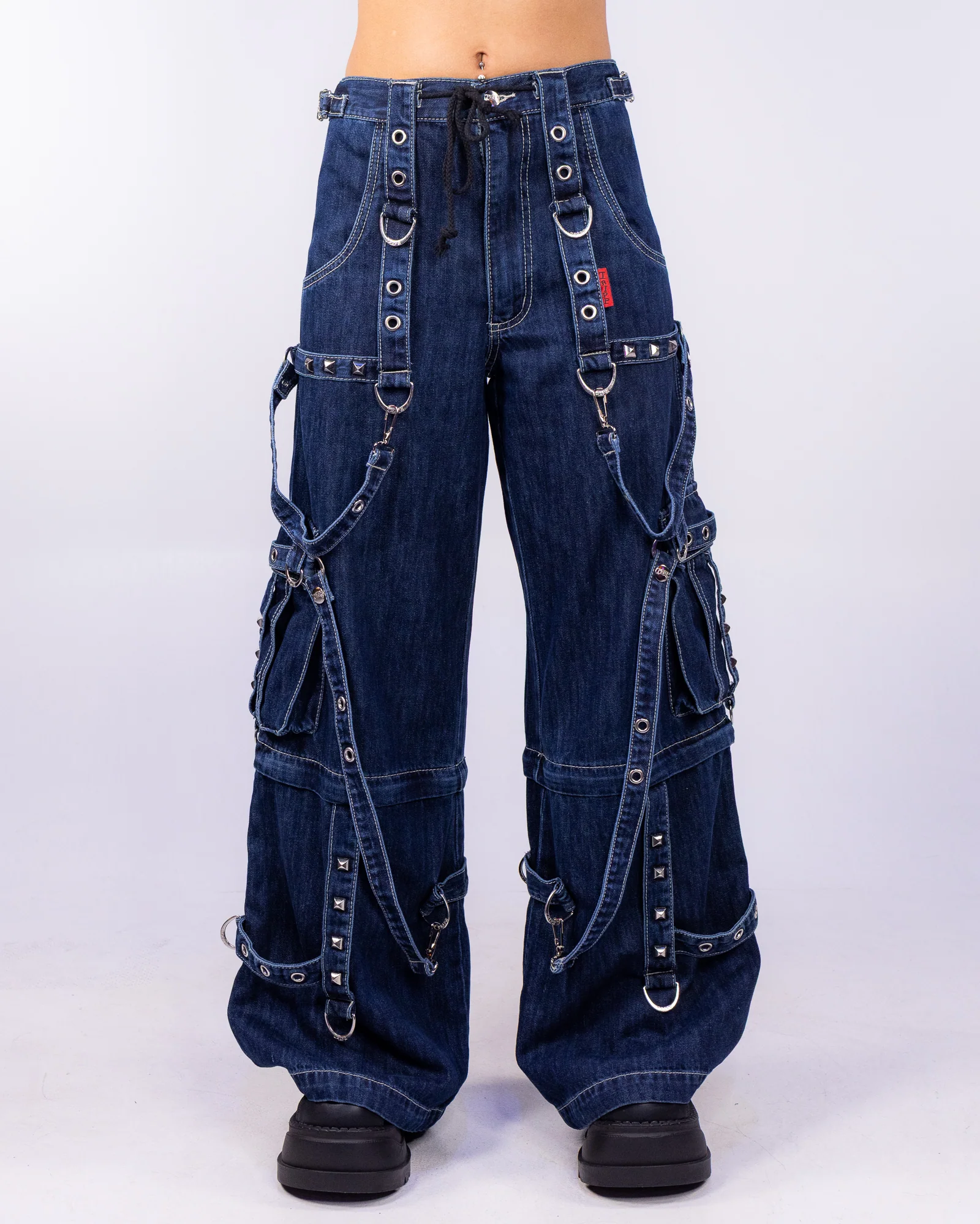 Tripp NYC Zip-Off Indigo Denim Strap Unisex Pant