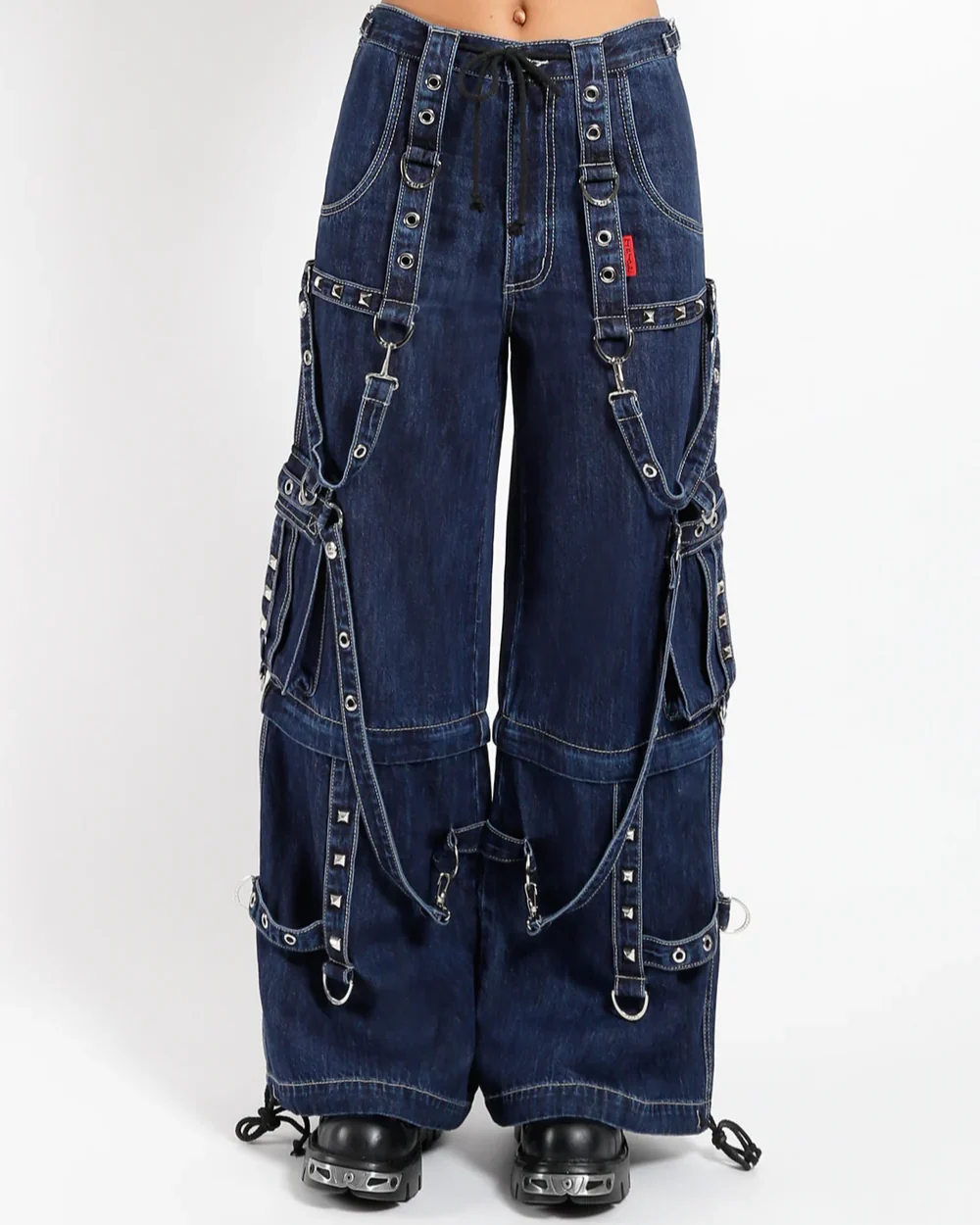 Tripp NYC Zip-Off Indigo Denim Strap Unisex Pant - Image 9