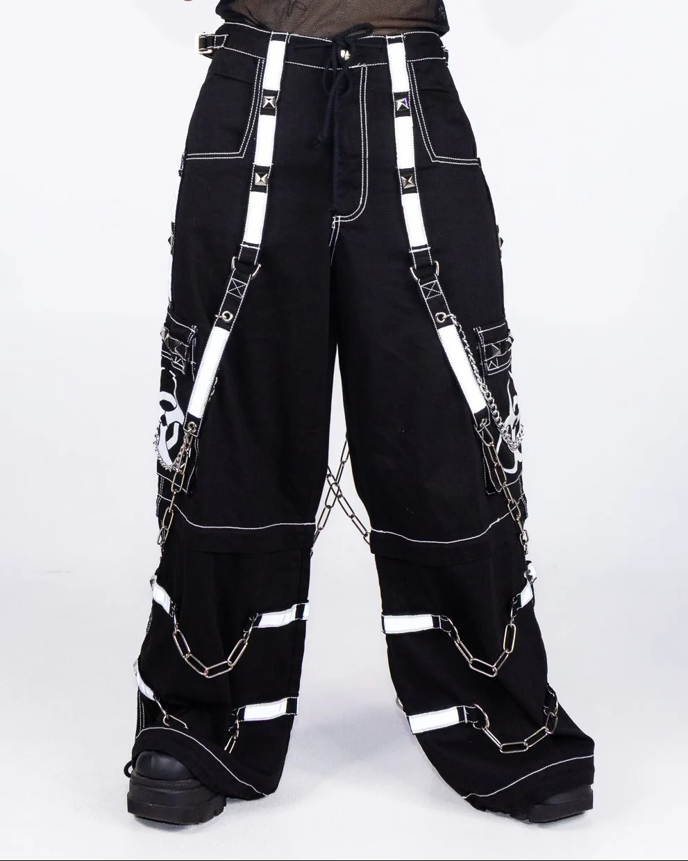Tripp NYC Zip-Off Nightwalker Reflector Black Biohazard Unisex Pant