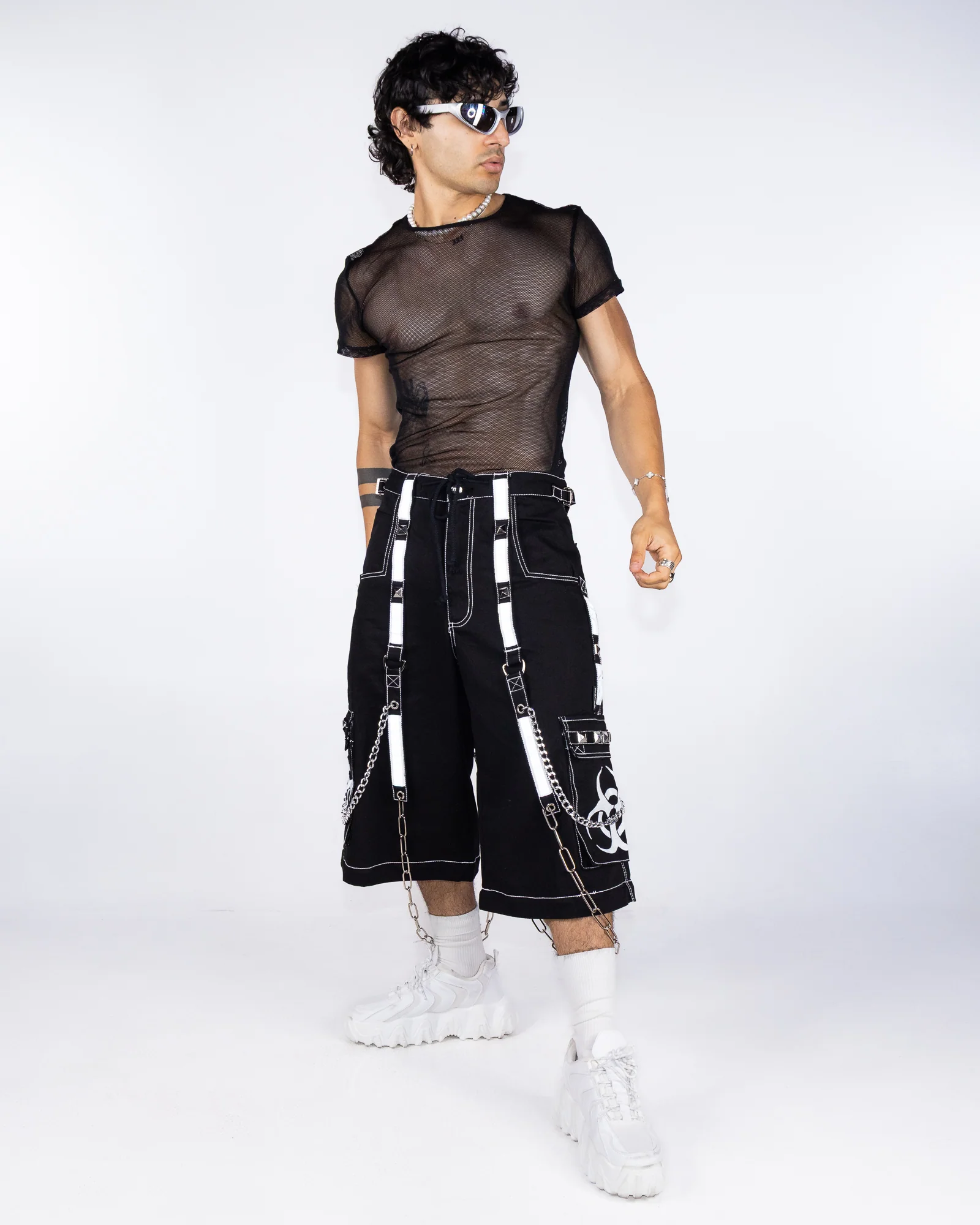 Tripp NYC Zip-Off Nightwalker Reflector Black Biohazard Unisex Pant - Image 2