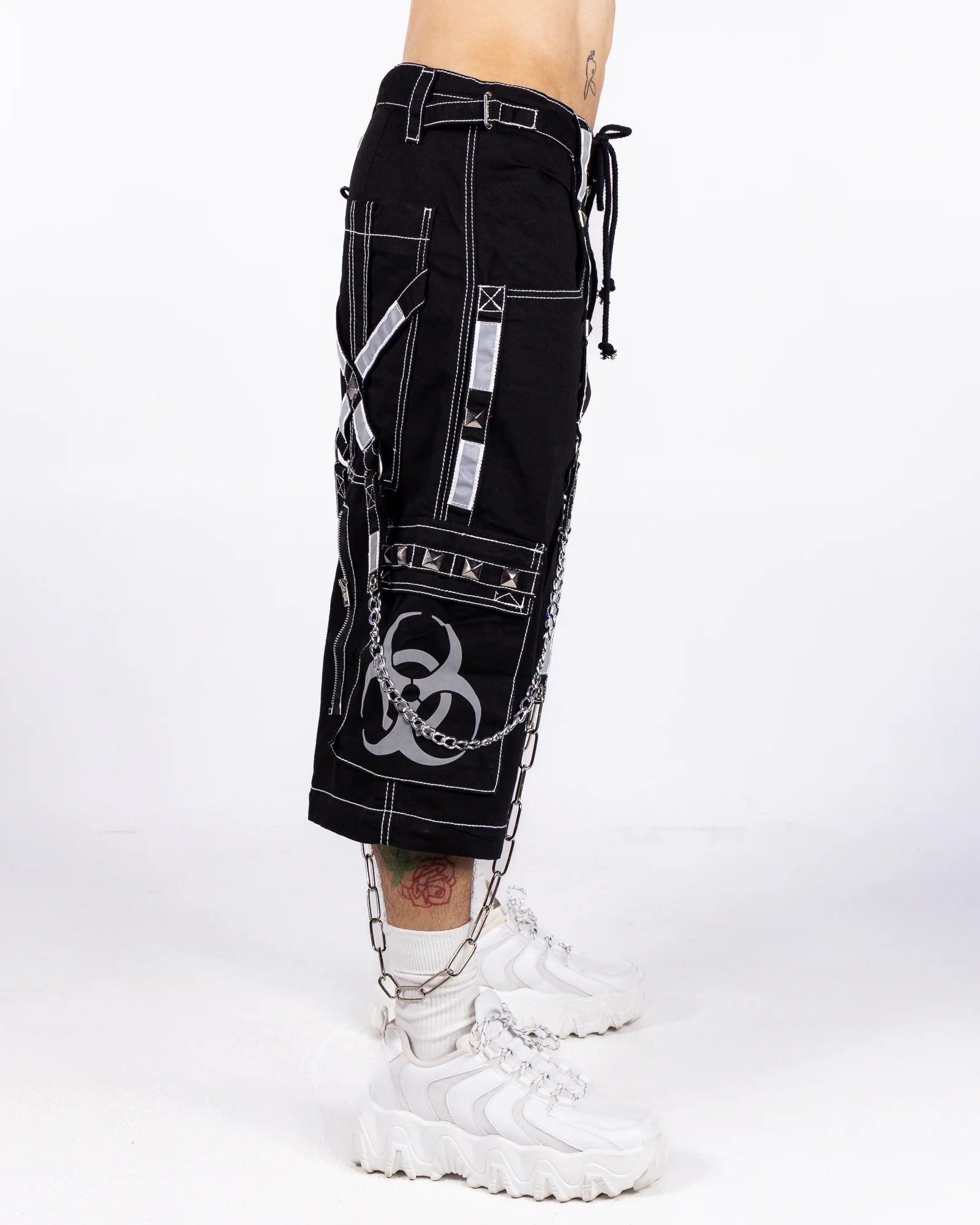 Tripp NYC Zip-Off Nightwalker Reflector Black Biohazard Unisex Pant - Image 4
