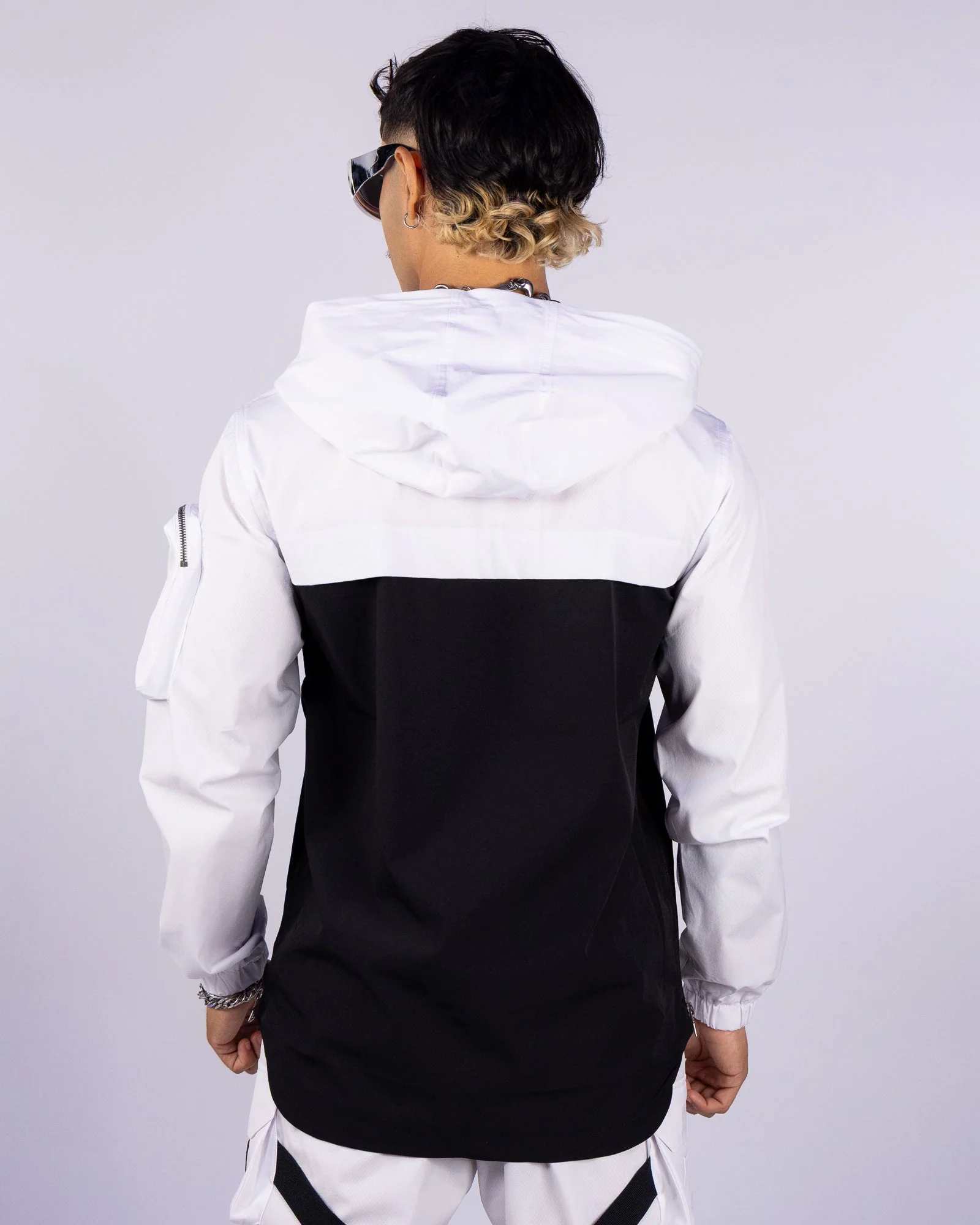 White Pullover Men's Windbreaker - Image 5