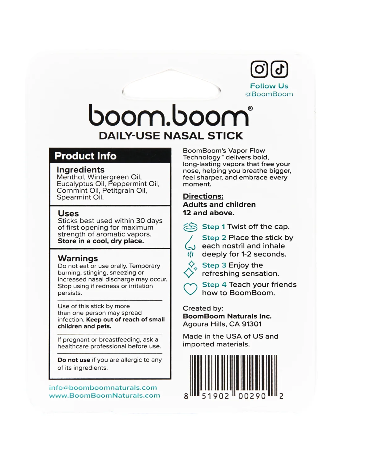 Wintermint BoomBoom Nasal Inhaler - Image 3