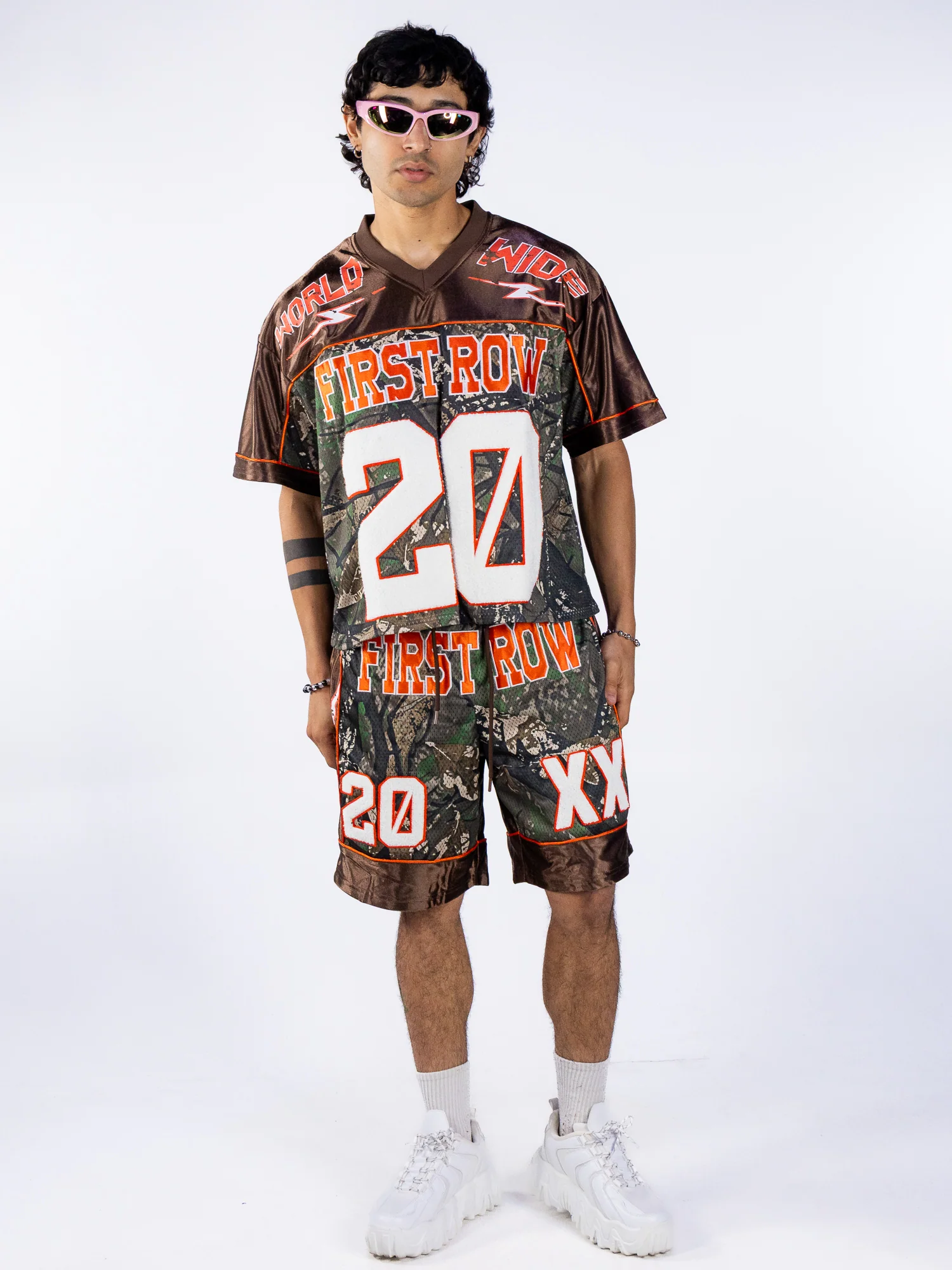 World Wide Legend Men's Brown Camo Football Jersey - Image 2