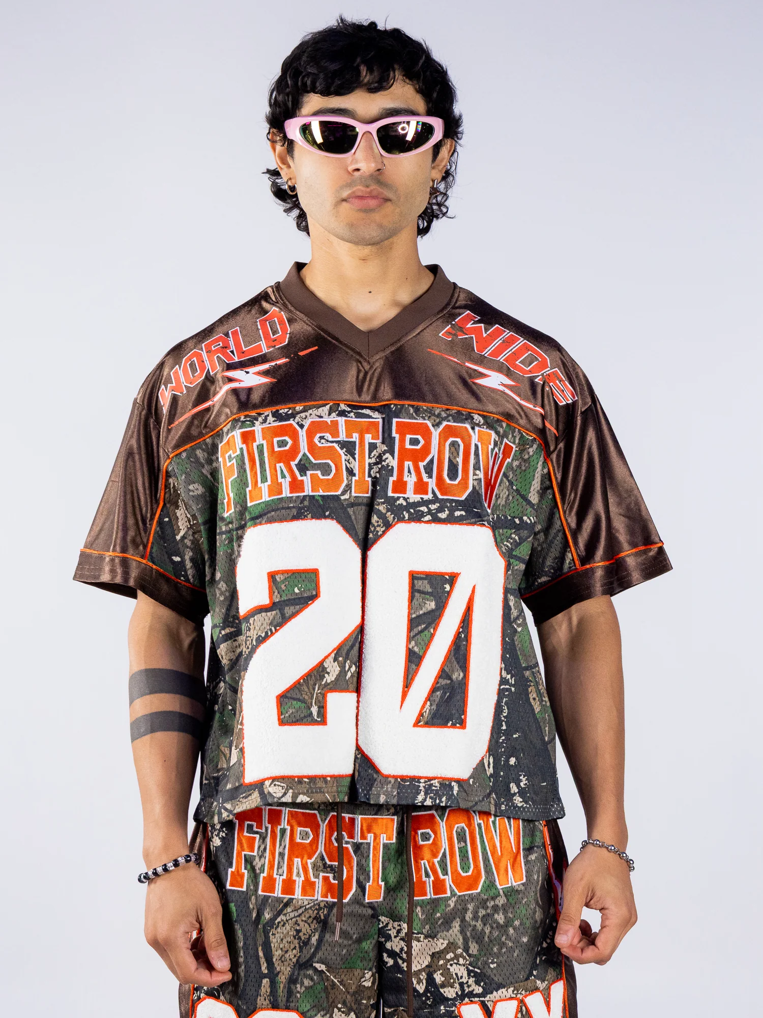 World Wide Legend Men's Brown Camo Football Jersey - Image 3