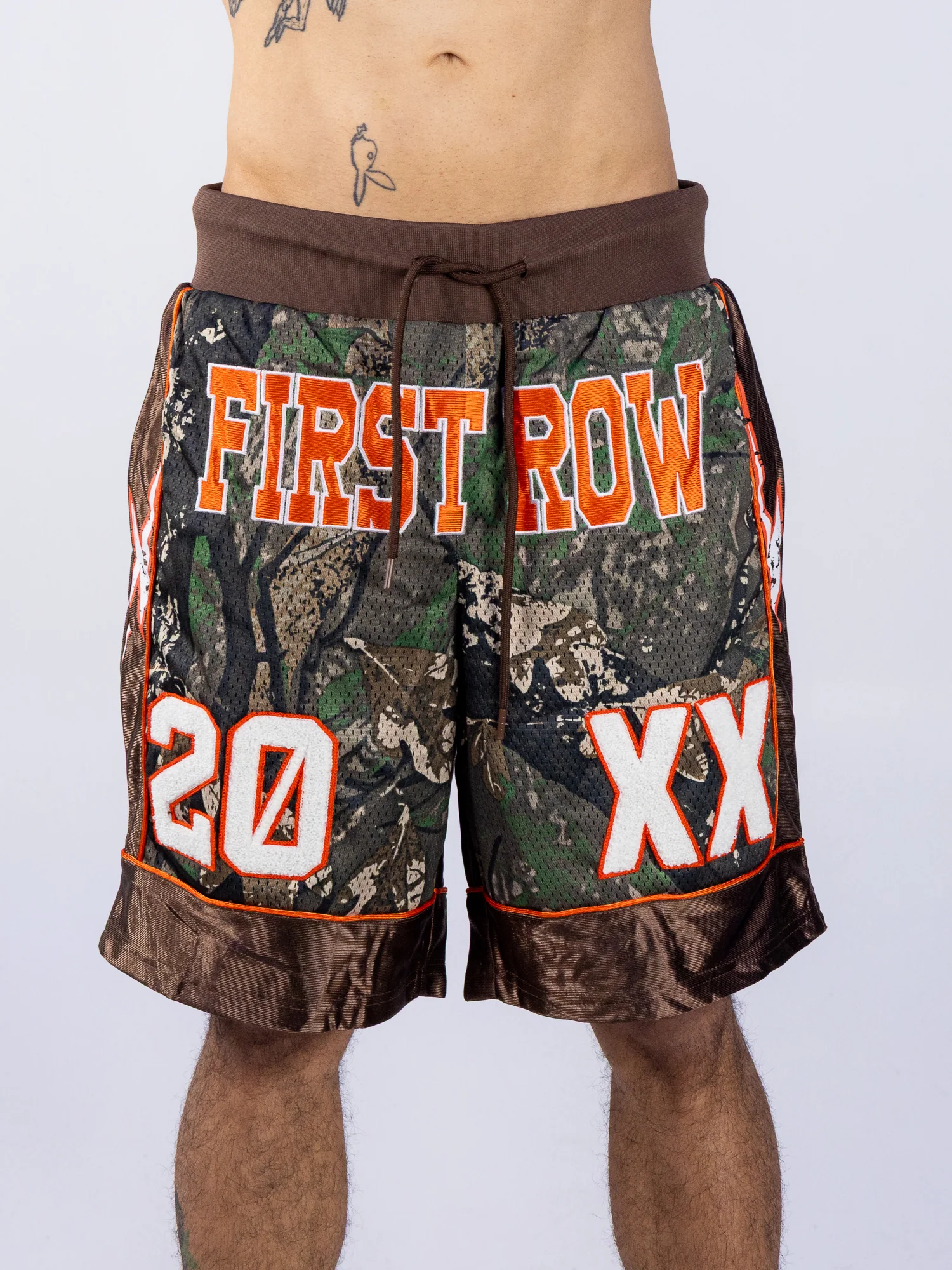 World Wide Legend Men's Brown Camo Football Shorts