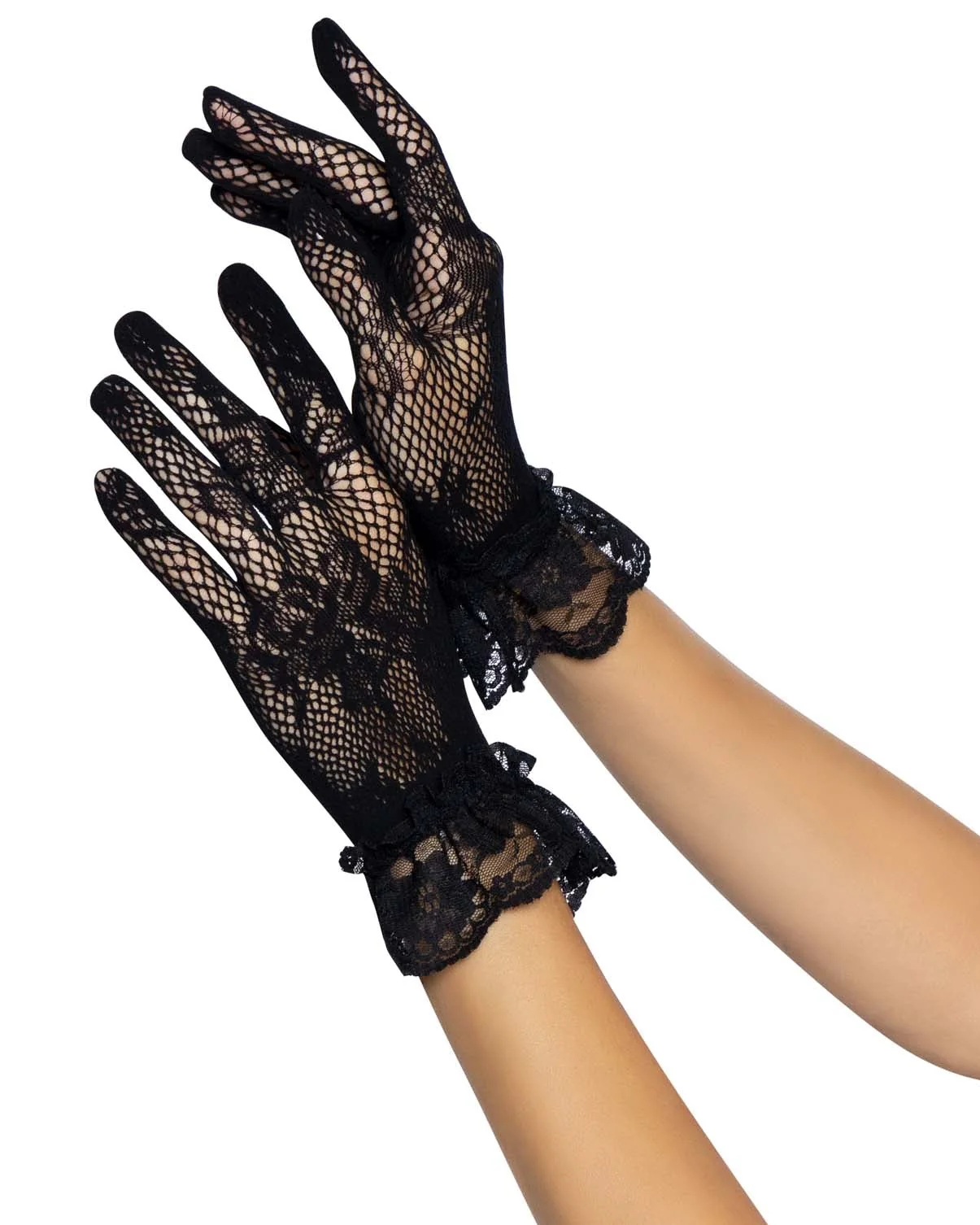Wrist Length Women's Lace Gloves - Image 5