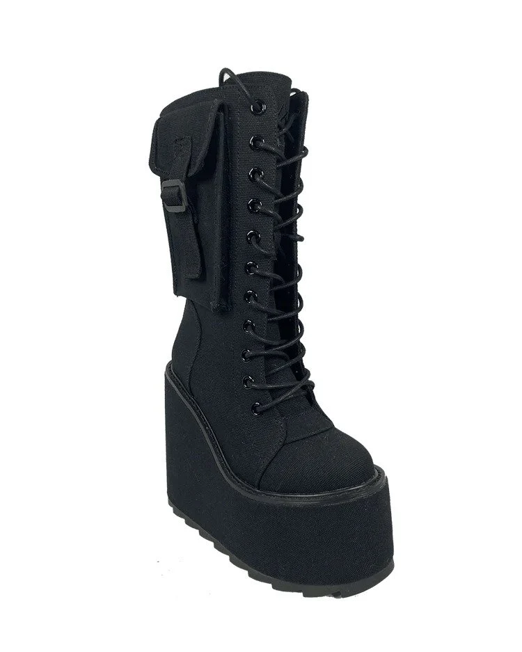 YRU Dune Desert Black Platform Shoes - Image 6